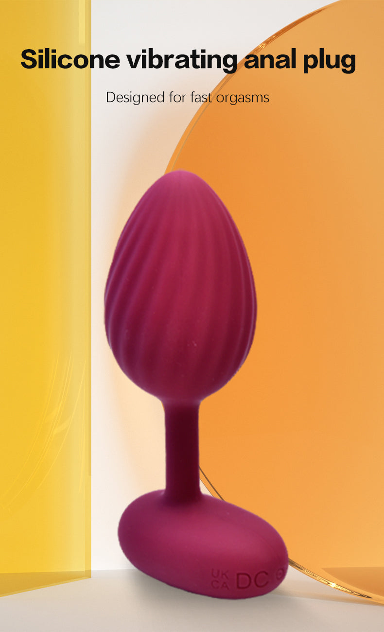 Vibrating Silicone Butt Plug With Remote Control