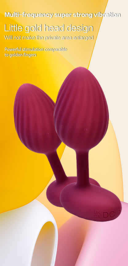 Vibrating Silicone Butt Plug With Remote Control