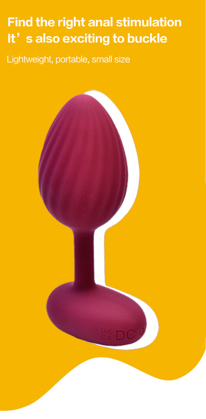 Vibrating Silicone Butt Plug With Remote Control