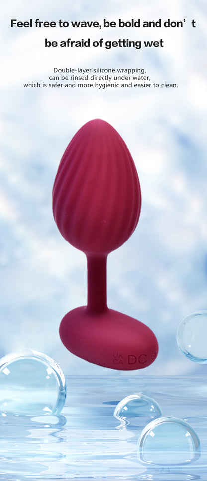 Vibrating Silicone Butt Plug With Remote Control