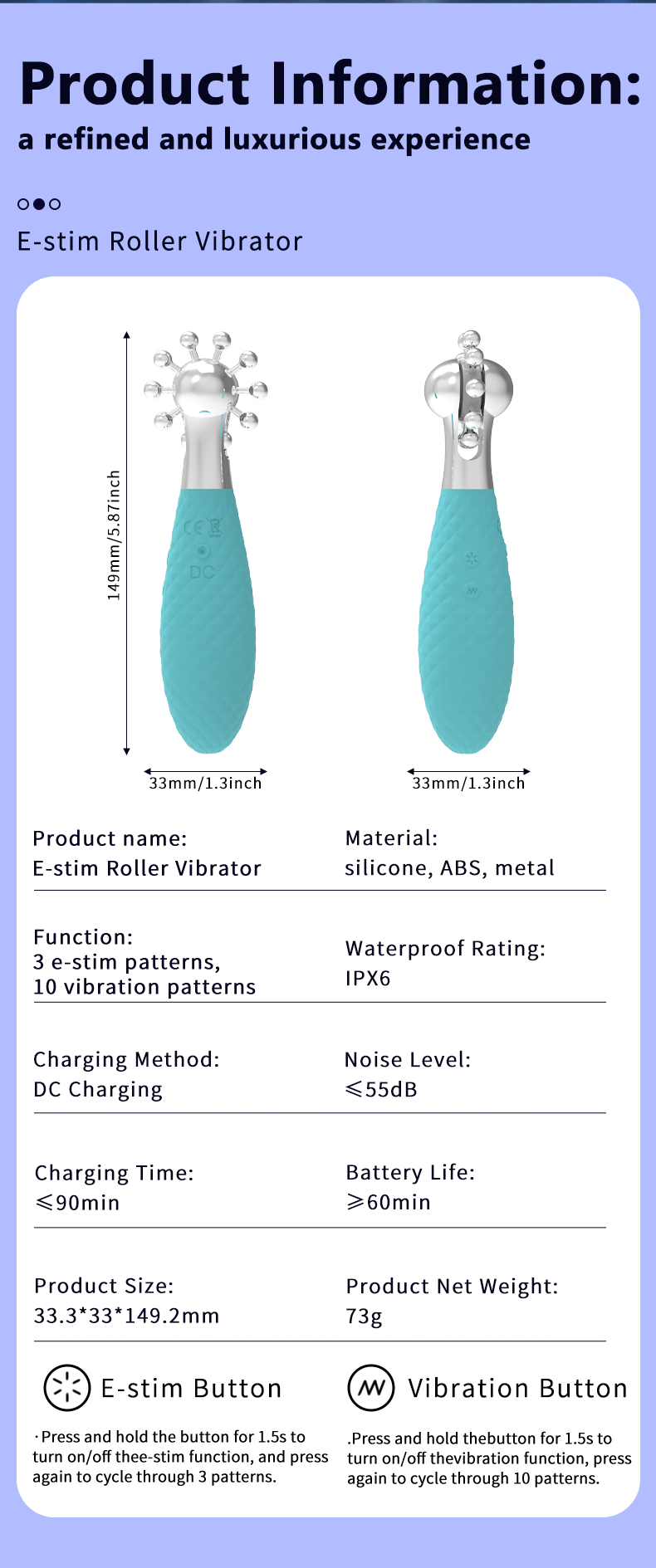 E-stim Roller Vibrator