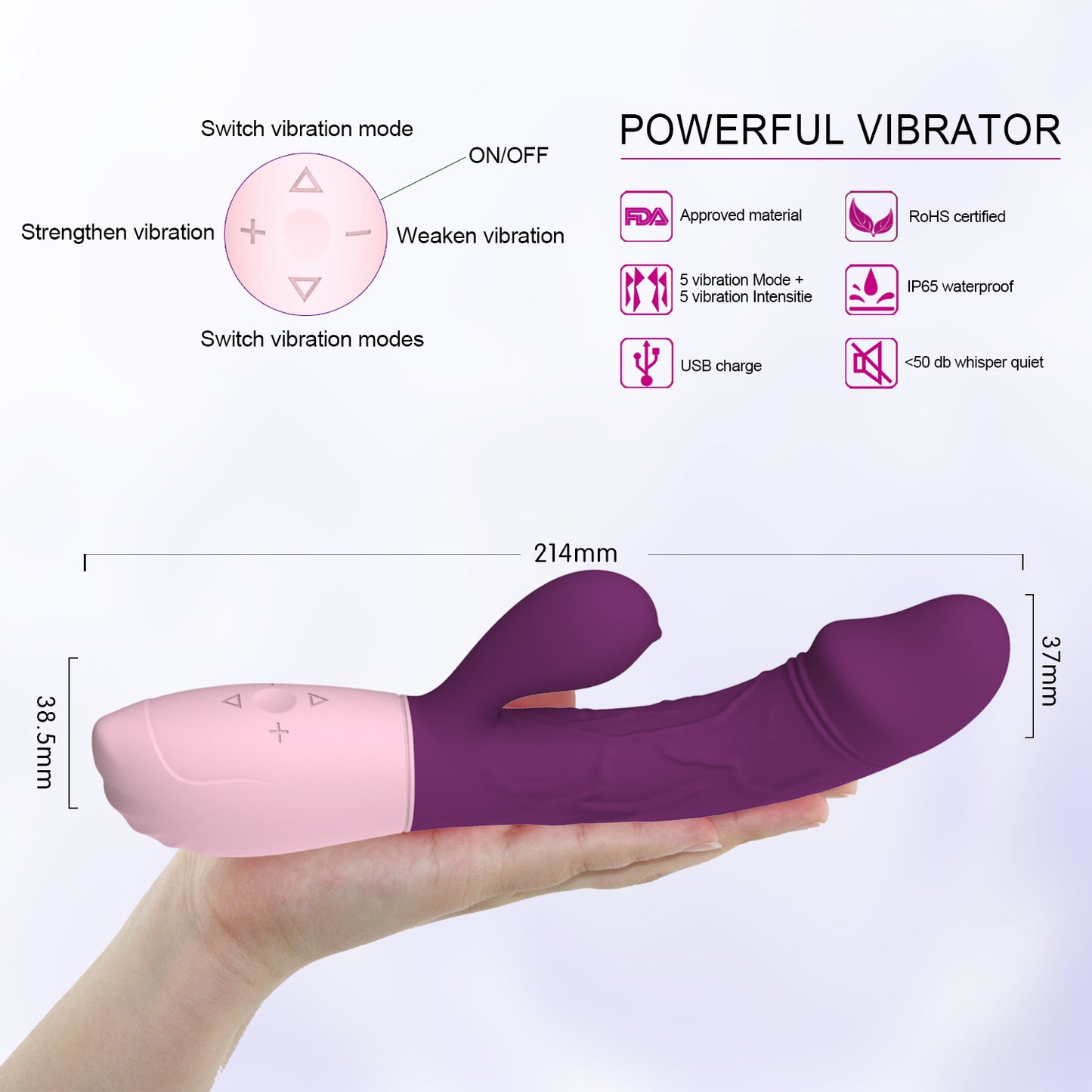 Dual Vibration G-Spot Orgasm Masturbator