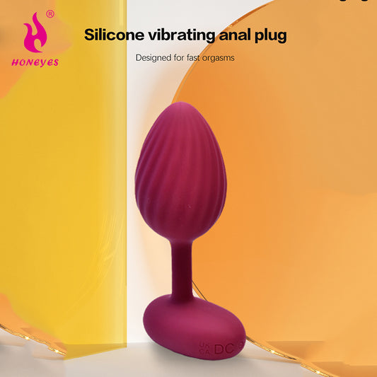 Vibrating Silicone Butt Plug With Remote Control